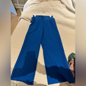 Royal blue linen pants